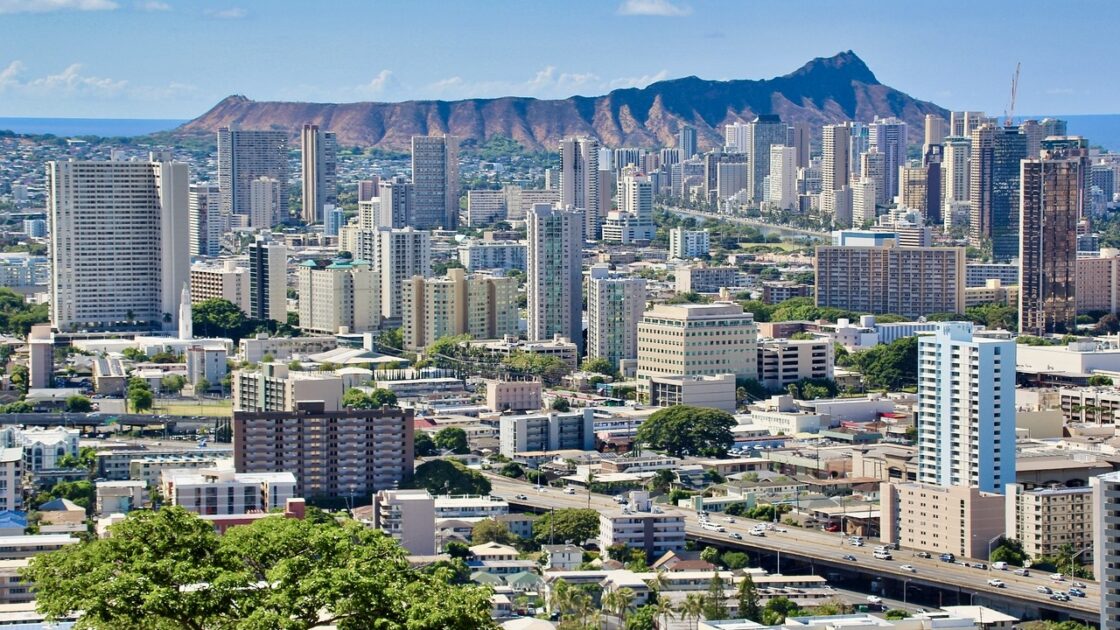 ハワイのホノルルの景色