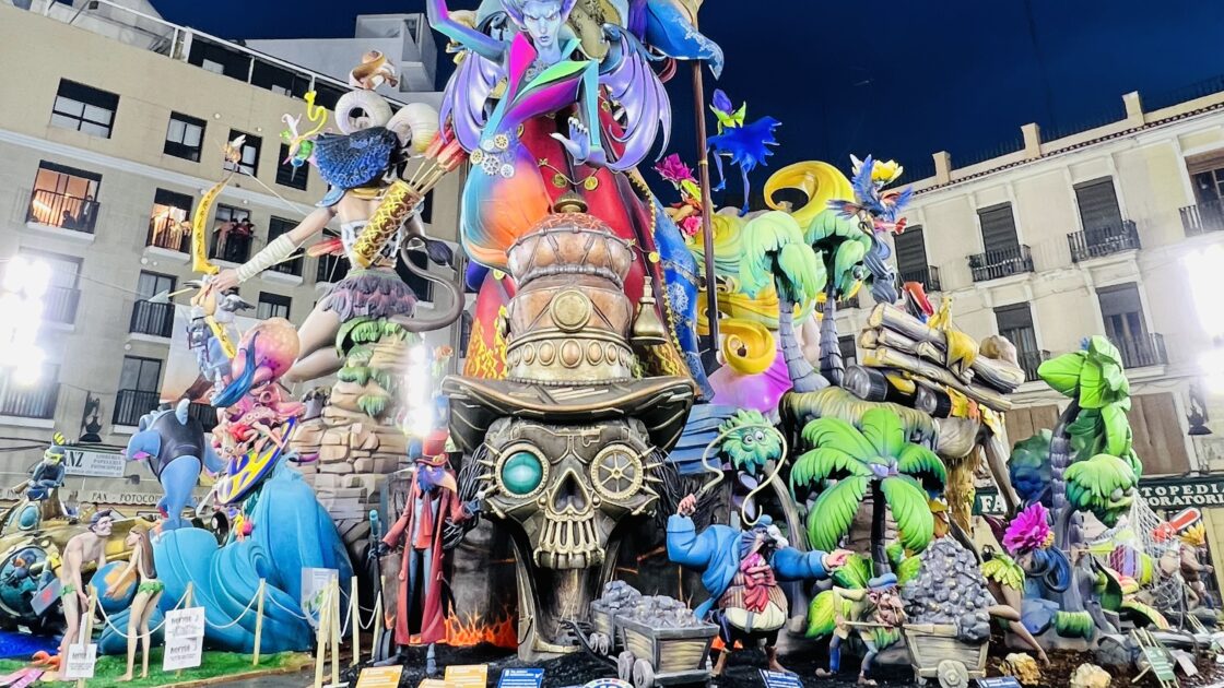 スペインのバレンシアの火祭り