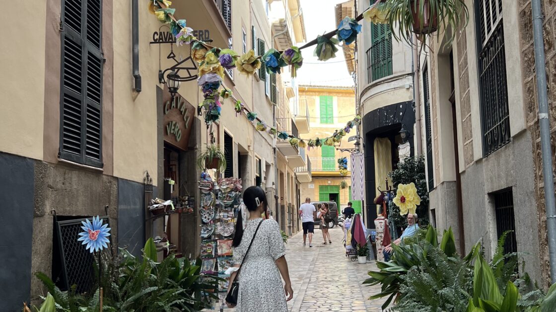 スペインのマヨルカ島のソレールの街並み