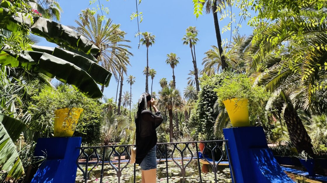 モロッコのマラケシュにあるイブサンローランの庭園とはるカタルーニャ