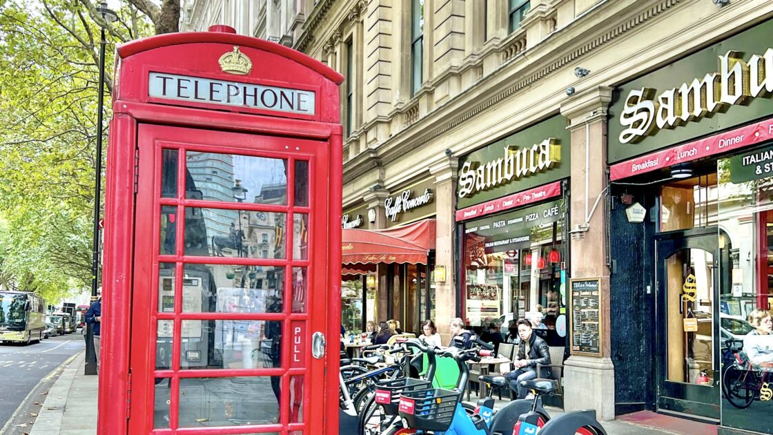 イギリスの首都ロンドンの電話ボックス