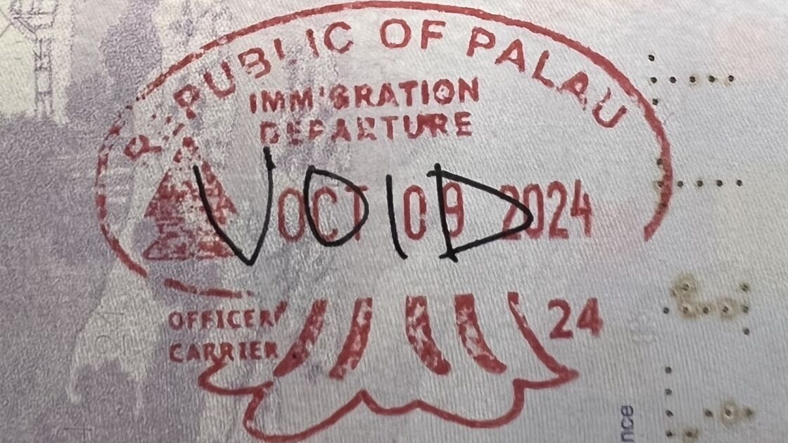 パラオの出国void印