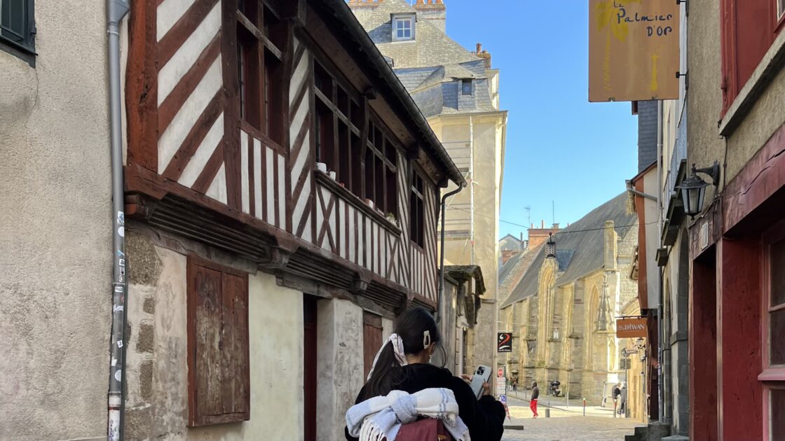 フランスのレンヌの木組の建物と街並み