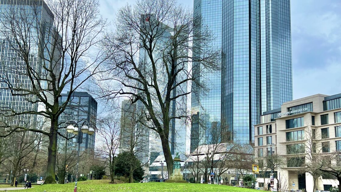 ドイツのフランクフルトの街並み
