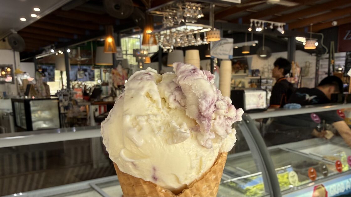 ケアンズのキュランダで食べたお土産屋さんのアイスクリーム