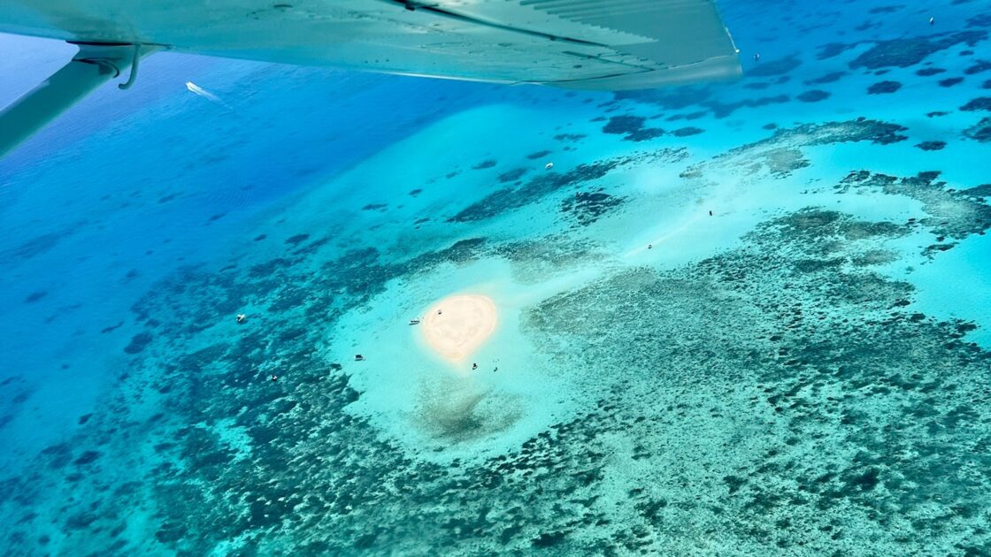 ケアンズのセスナから見たグレートバリアリーフ