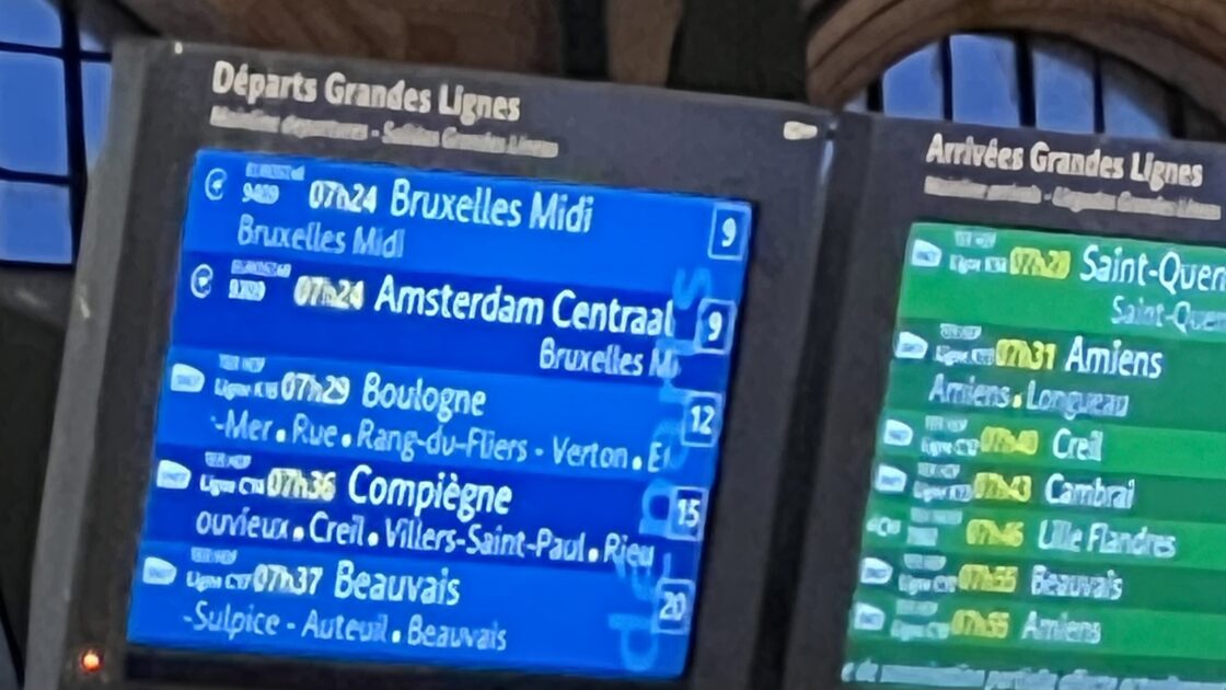 ヨーロッパの電光掲示板