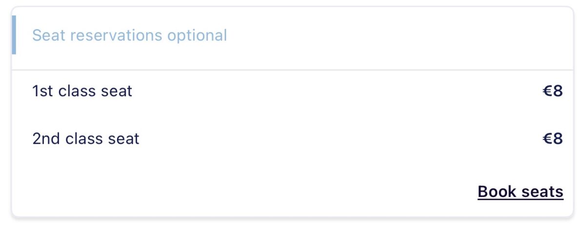 ② Seat reservations optional（予約推奨・任意）