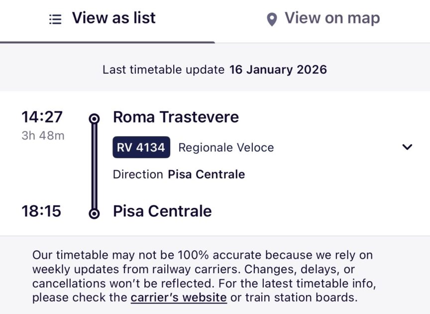 レイルプランナーでのレジョナーレ利用時の有料座席指定の検索画面