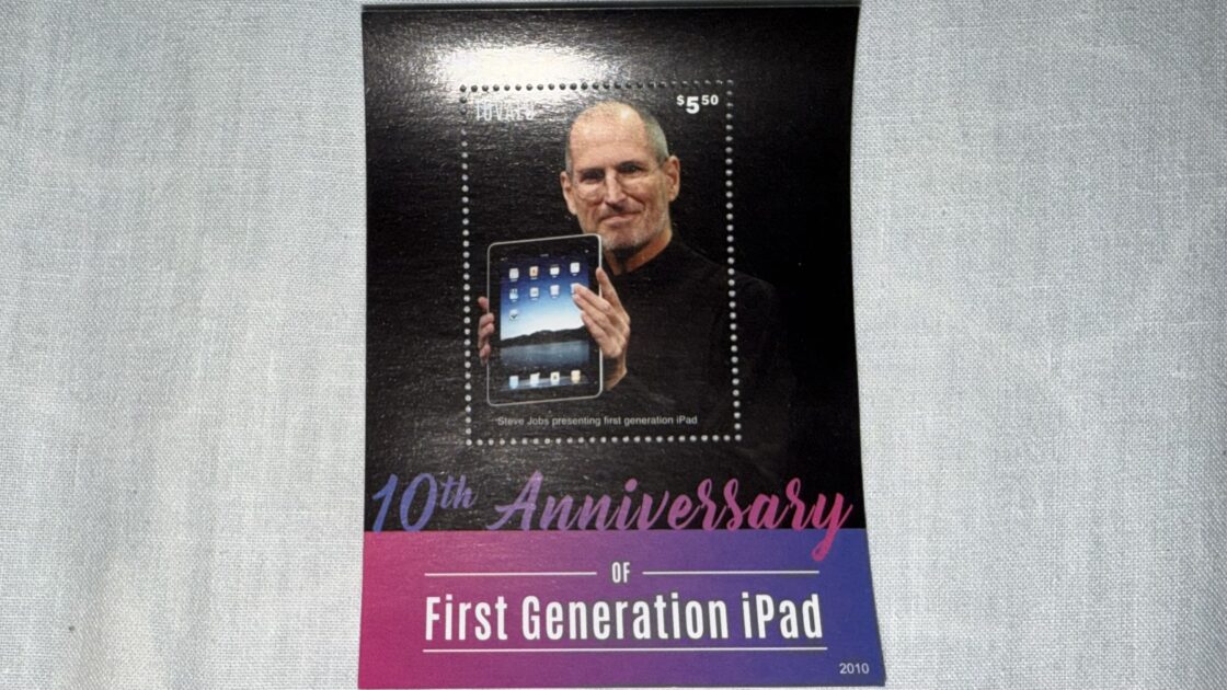 ツバルで発行された初代iPad発売10周年の大型記念切手（5.50ドル）